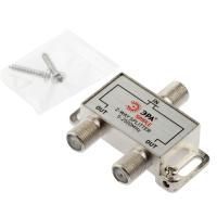 Делитель ТВ ЭРА SIMPLE DS-F-SAT-01 2 ответвления под F разъём 5-2500 МГц упаковка 1 шт