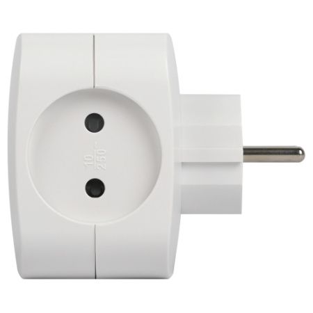 Разветвитель электрический ЭРА SP-4-USB-W на 4 розетки + 2xUSB 2400mA, без заземл 10А (белый)
