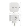 Разветвитель электрический ЭРА SP-4-USB-W на 4 розетки + 2xUSB 2400mA, без заземл 10А (белый)