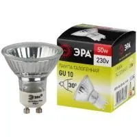 Лампа галогенная ЭРА GU10-JCDR(MR16)-50W-230V 50Вт софит теплый белый свет GU10
