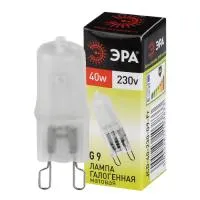 Лампа галогенная ЭРА JCD-40-230V-G9-FR 40Вт капсула матовая теплый белый свет G9