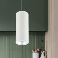 Светильник подвесной ЭРА PL12 GX53 WH/SL под лампу GX53 белый/серебро